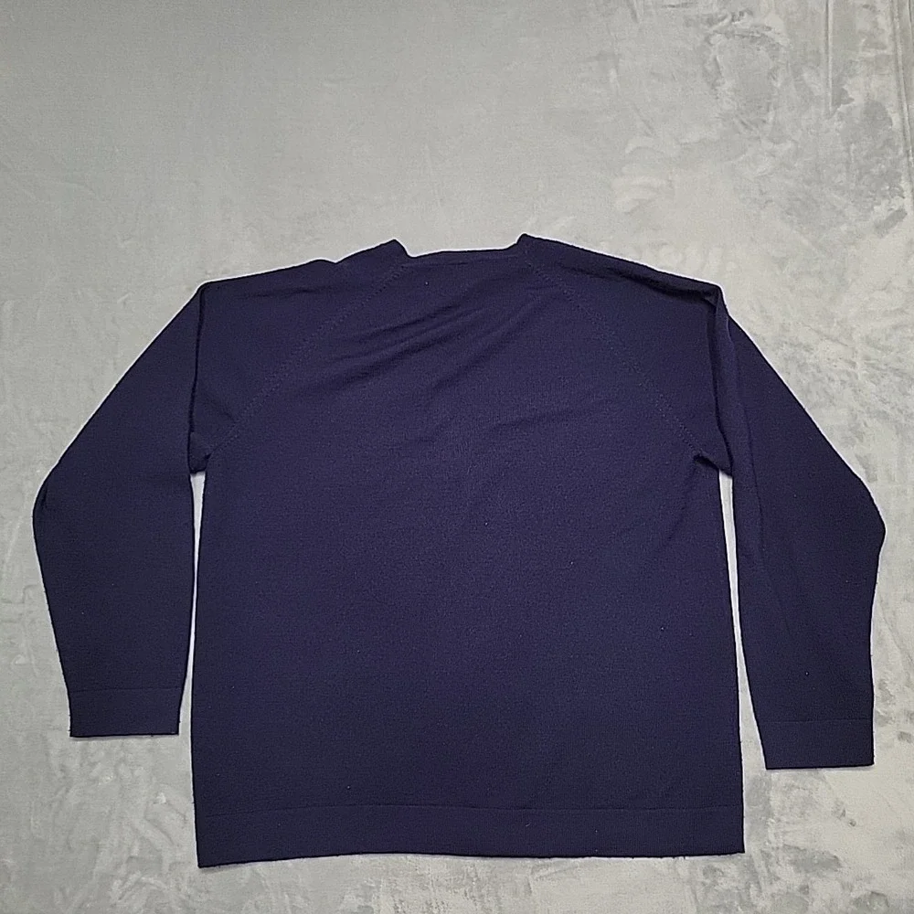 Pendleton Cardigan Mens XL Navy Blue Merino Wool V-Neck Button Up Retro Sweater
